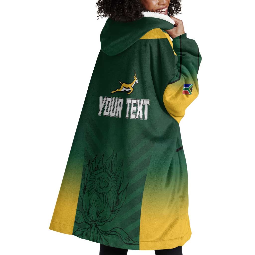 South Africa Rugby Wearable Blanket Hoodie Bokke Champions LT7