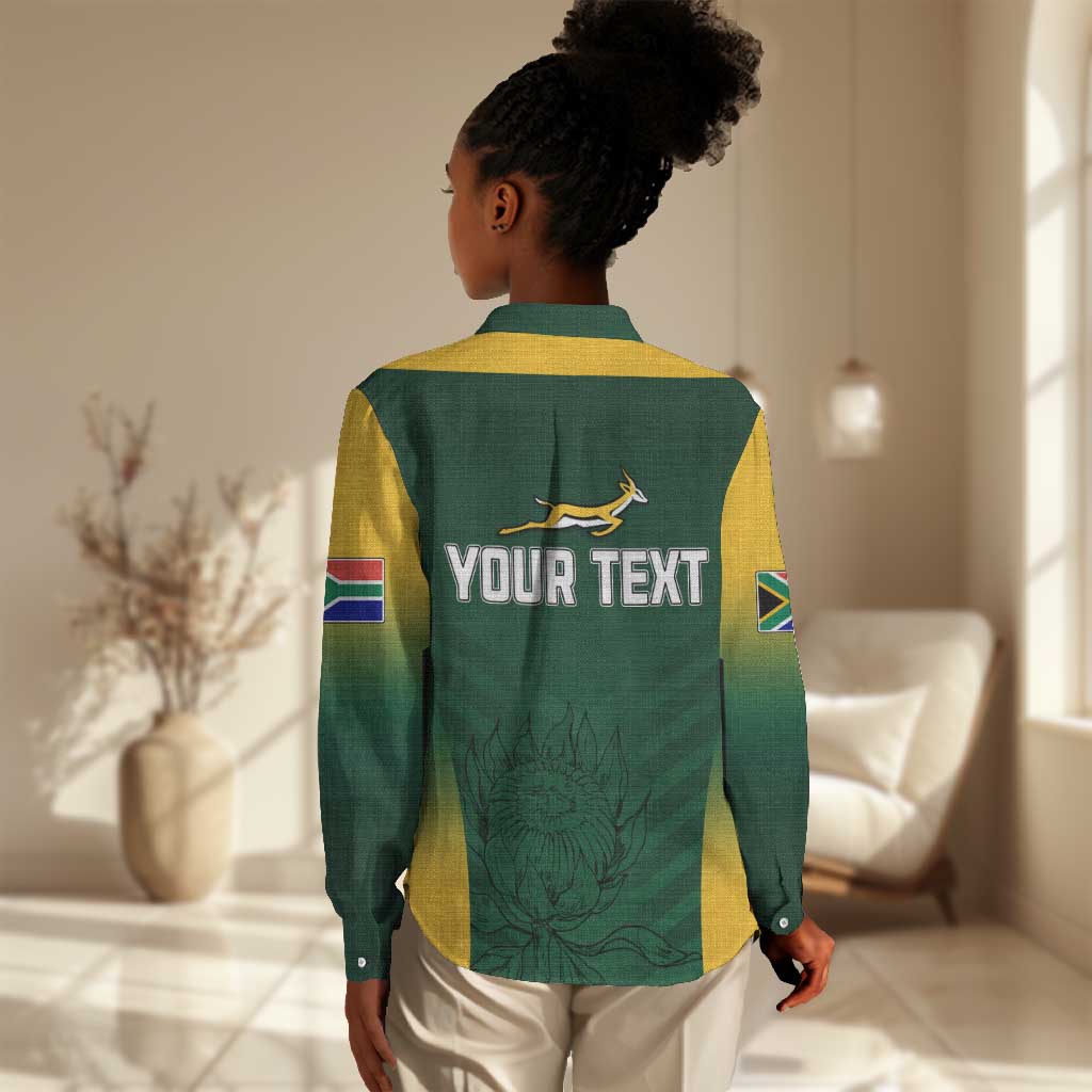 South Africa Rugby Women Casual Shirt Bokke Champions LT7