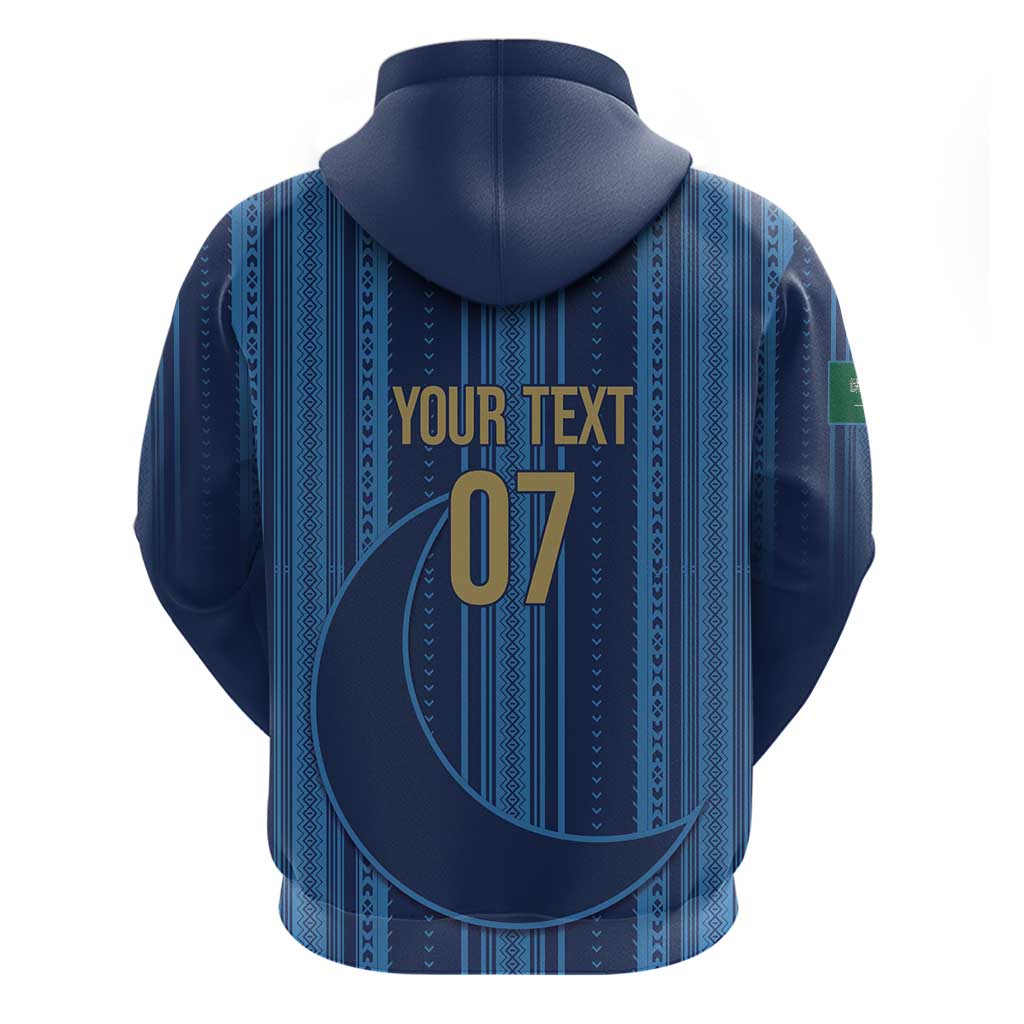 Saudi Football Al Zaeem Custom Hoodie Crescent Moon LT7