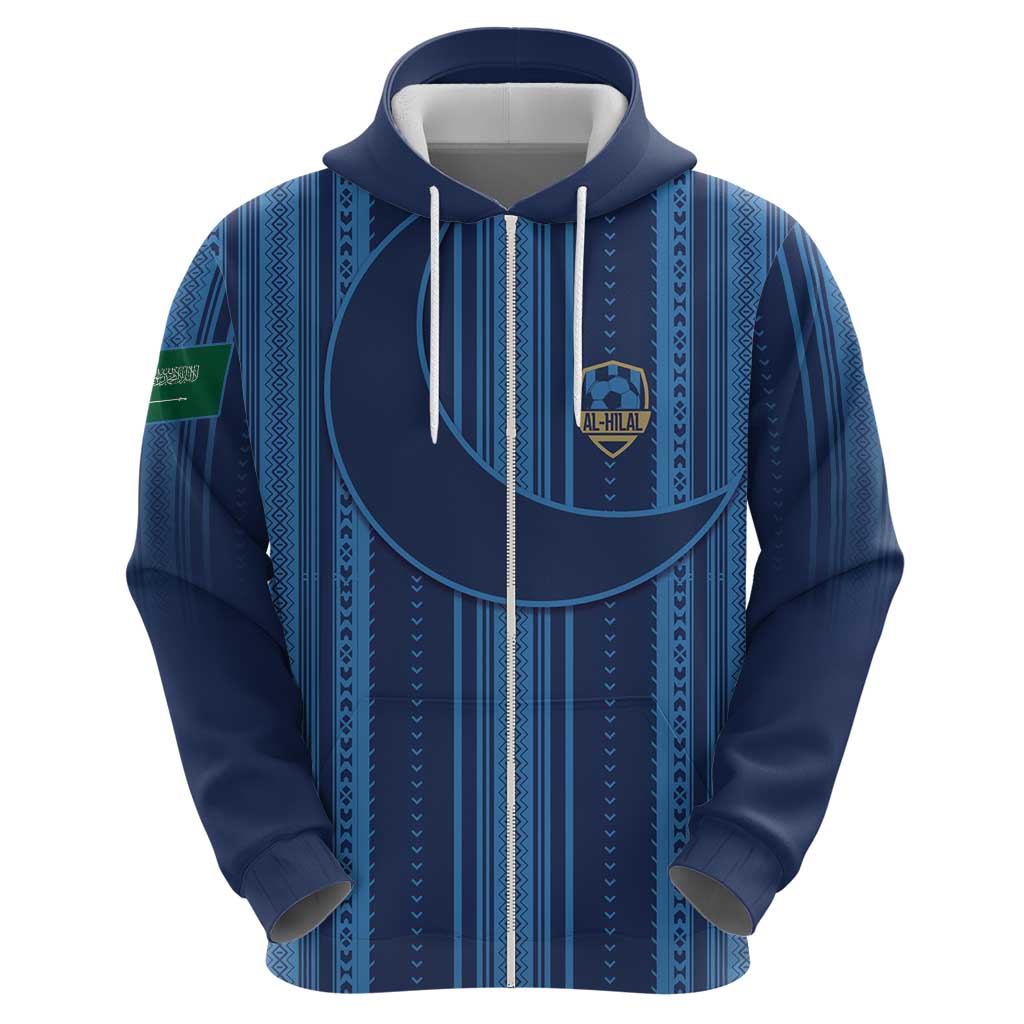 Saudi Football Al Zaeem Custom Hoodie Crescent Moon LT7