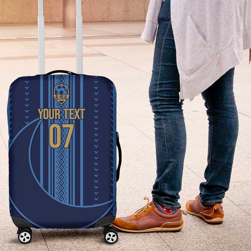 Saudi Football Al Zaeem Custom Luggage Cover Crescent Moon LT7