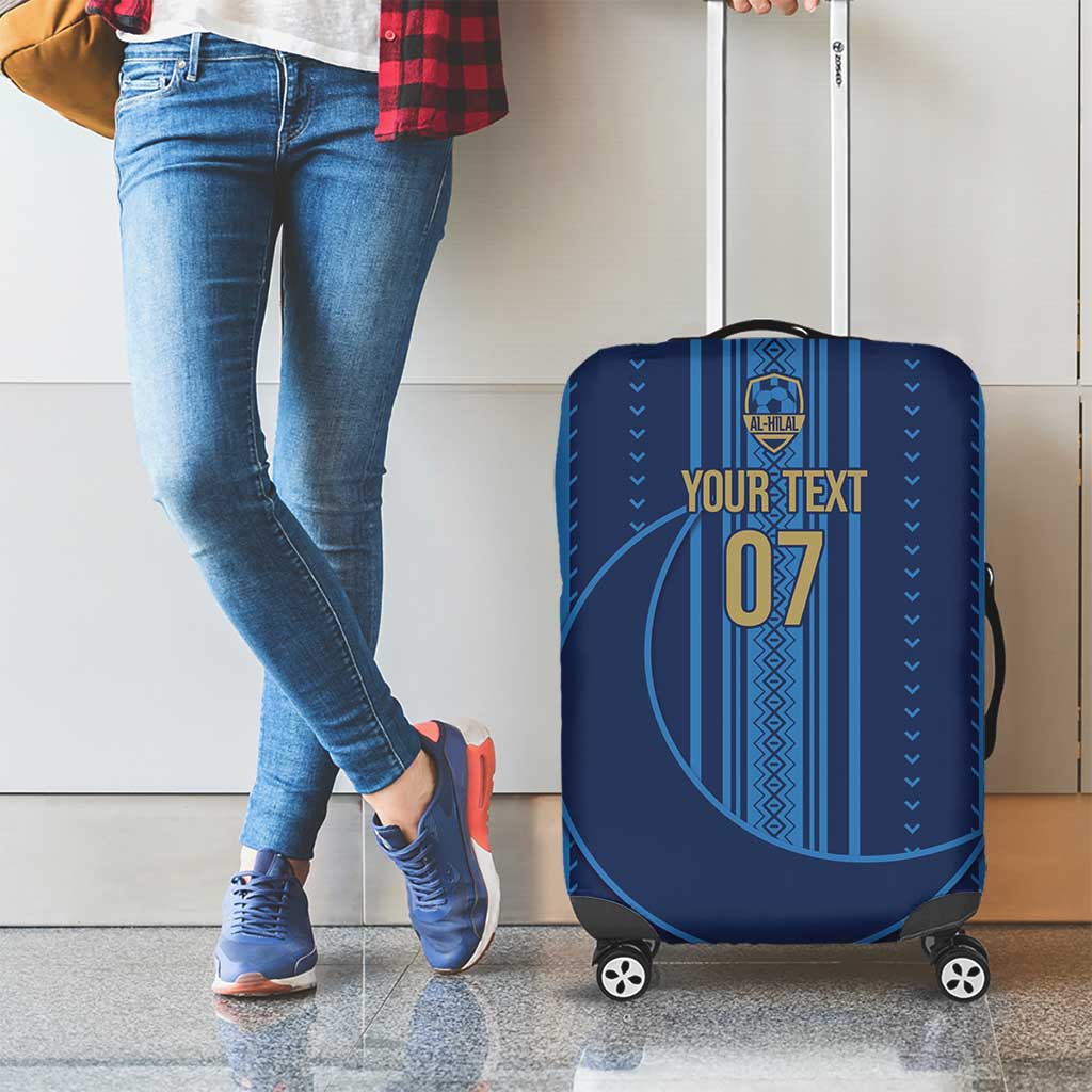 Saudi Football Al Zaeem Custom Luggage Cover Crescent Moon LT7