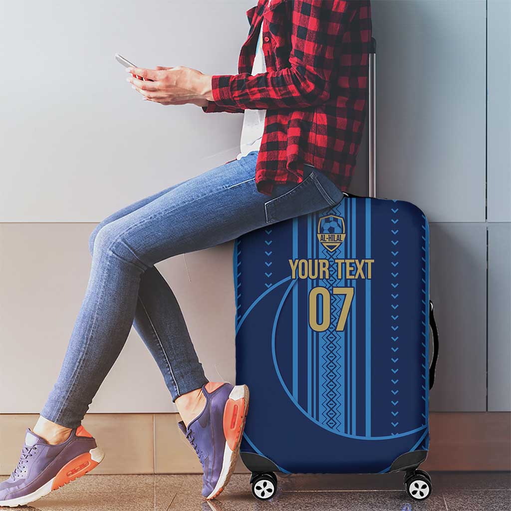Saudi Football Al Zaeem Custom Luggage Cover Crescent Moon LT7