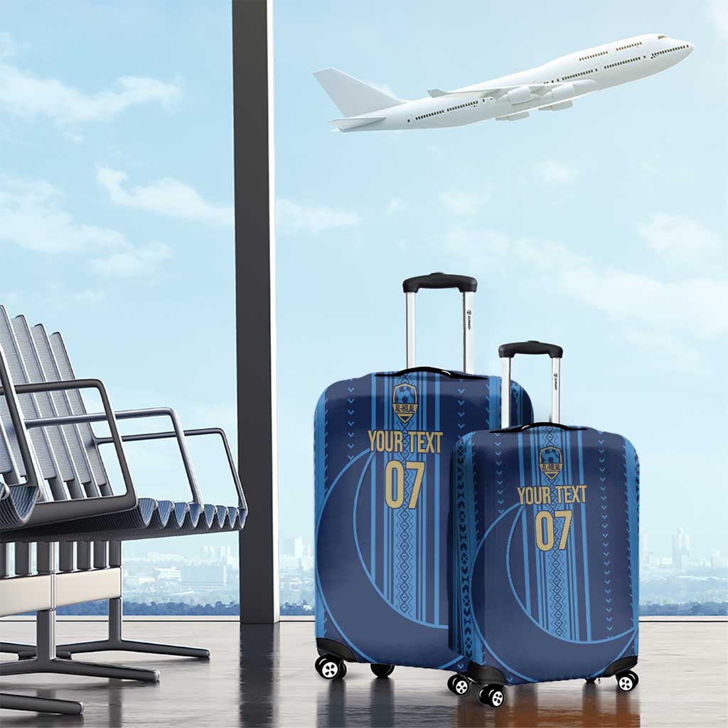 Saudi Football Al Zaeem Custom Luggage Cover Crescent Moon LT7