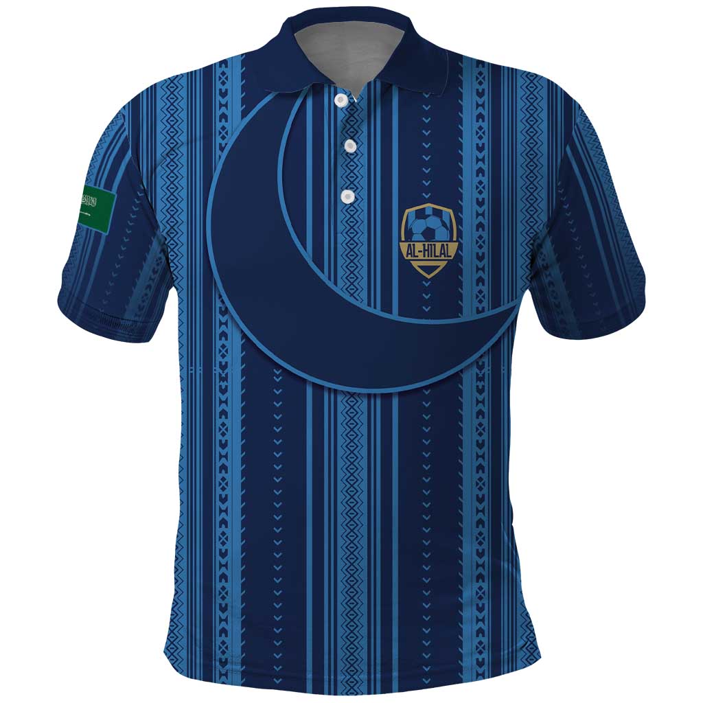 Saudi Football Al Zaeem Custom Polo Shirt Crescent Moon LT7