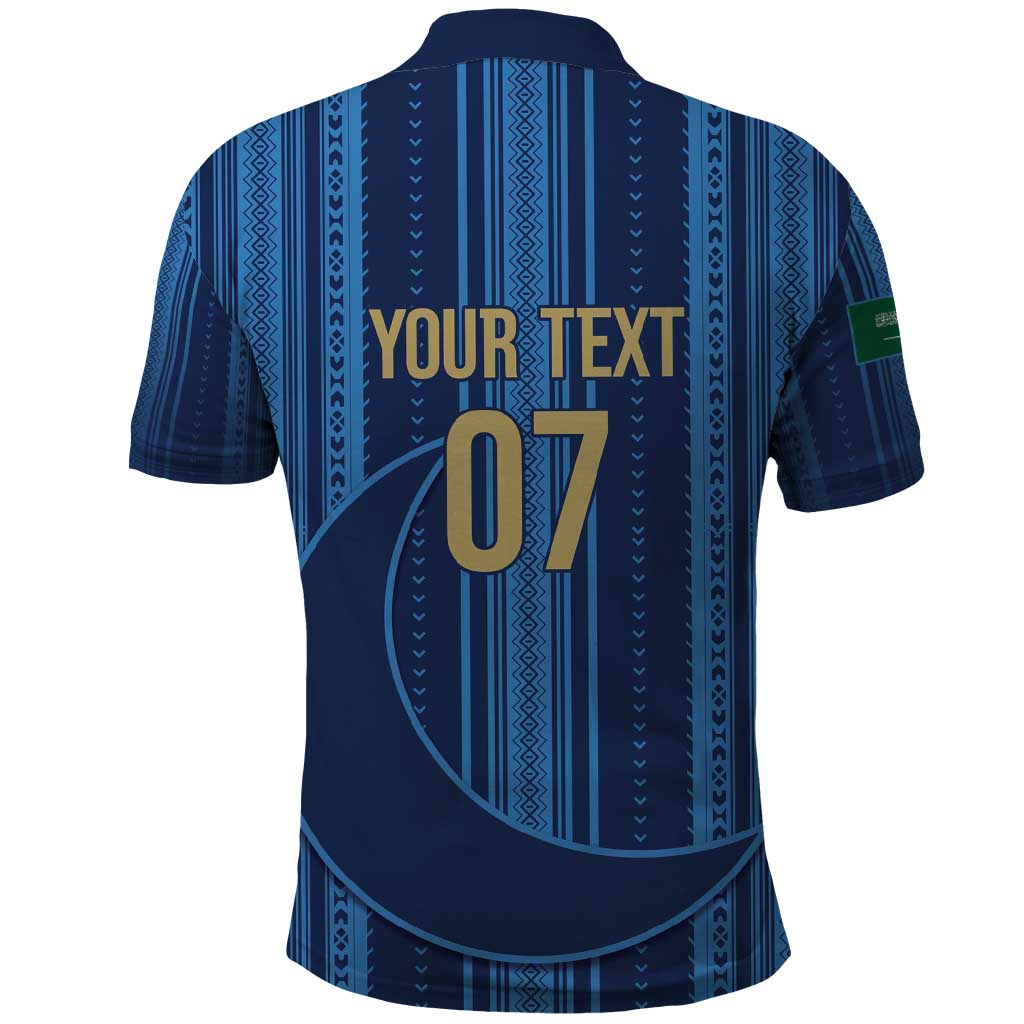 Saudi Football Al Zaeem Custom Polo Shirt Crescent Moon LT7