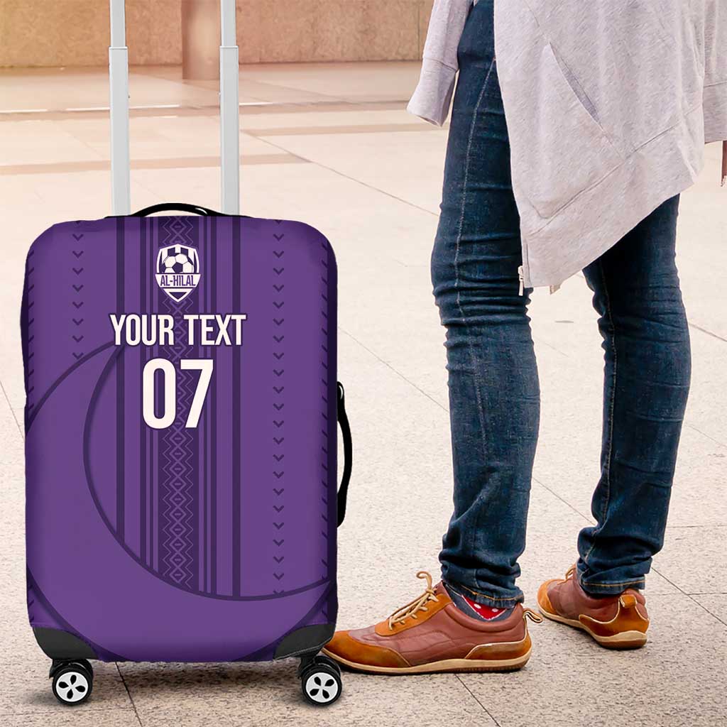 Saudi Football Al Zaeem Custom Luggage Cover Crescent Moon - Purple LT7