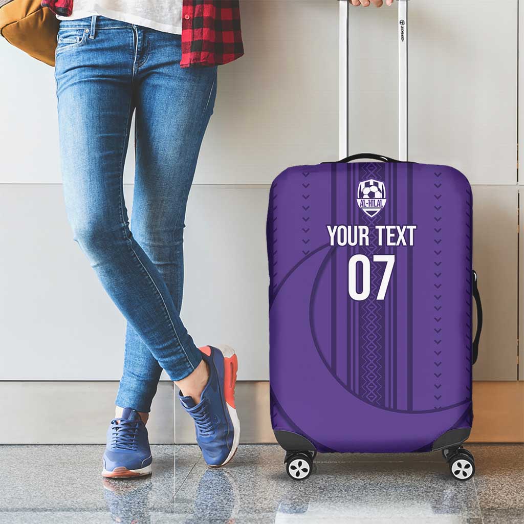 Saudi Football Al Zaeem Custom Luggage Cover Crescent Moon - Purple LT7