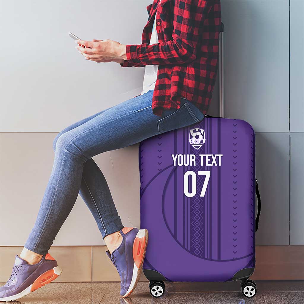 Saudi Football Al Zaeem Custom Luggage Cover Crescent Moon - Purple LT7