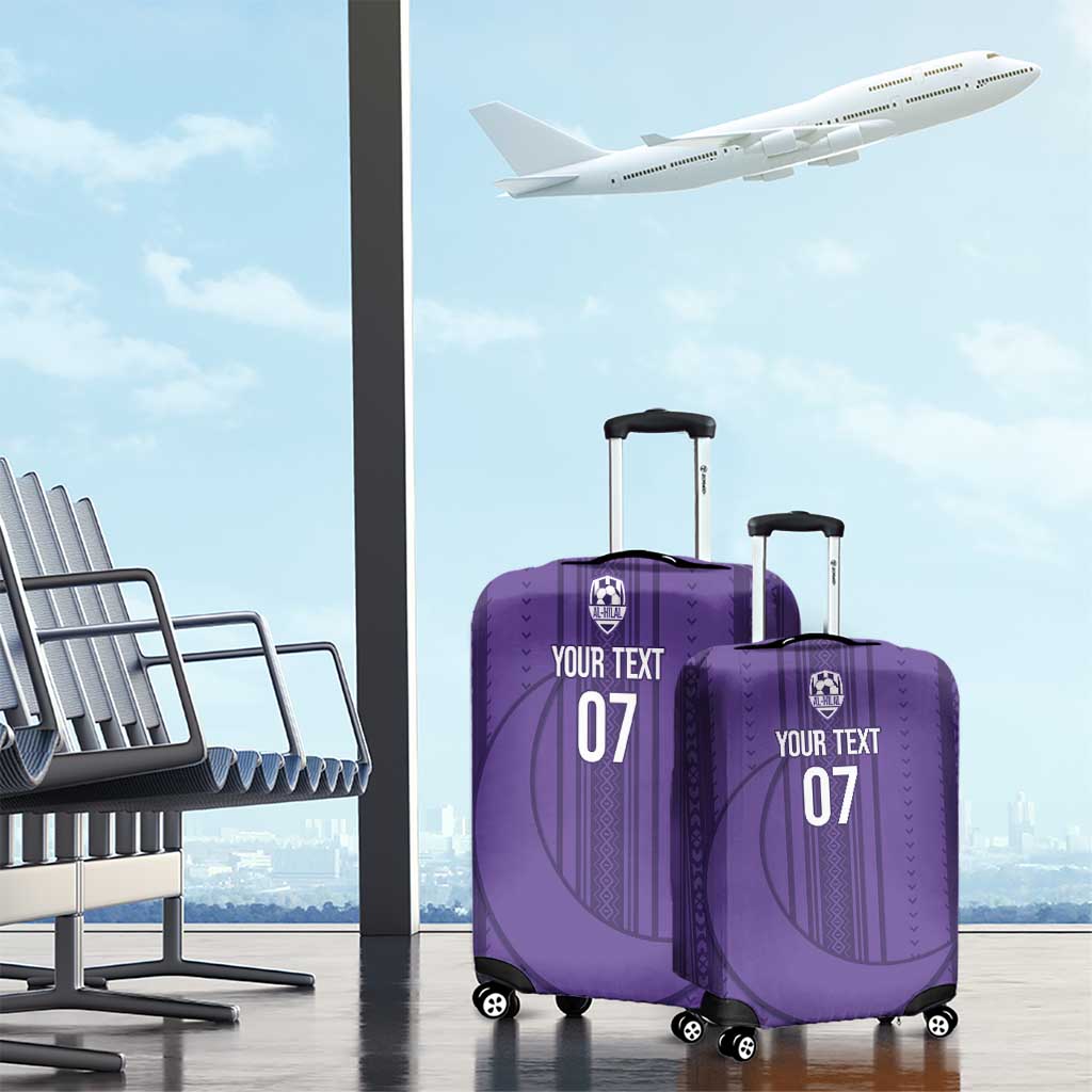 Saudi Football Al Zaeem Custom Luggage Cover Crescent Moon - Purple LT7