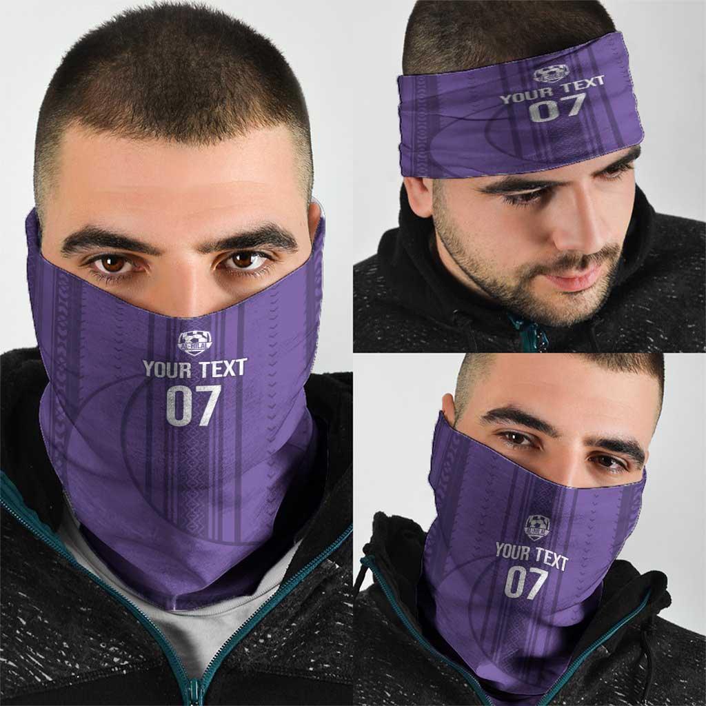 Saudi Football Al Zaeem Custom Neck Gaiter Crescent Moon - Purple LT7