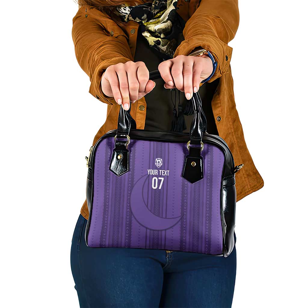 Saudi Football Al Zaeem Custom Shoulder Handbag Crescent Moon - Purple LT7