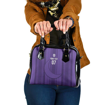 Saudi Football Al Zaeem Custom Shoulder Handbag Crescent Moon - Purple LT7
