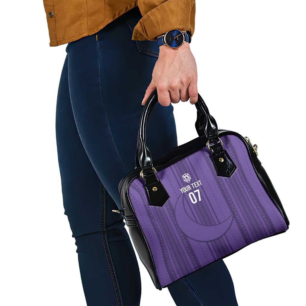 Saudi Football Al Zaeem Custom Shoulder Handbag Crescent Moon - Purple LT7