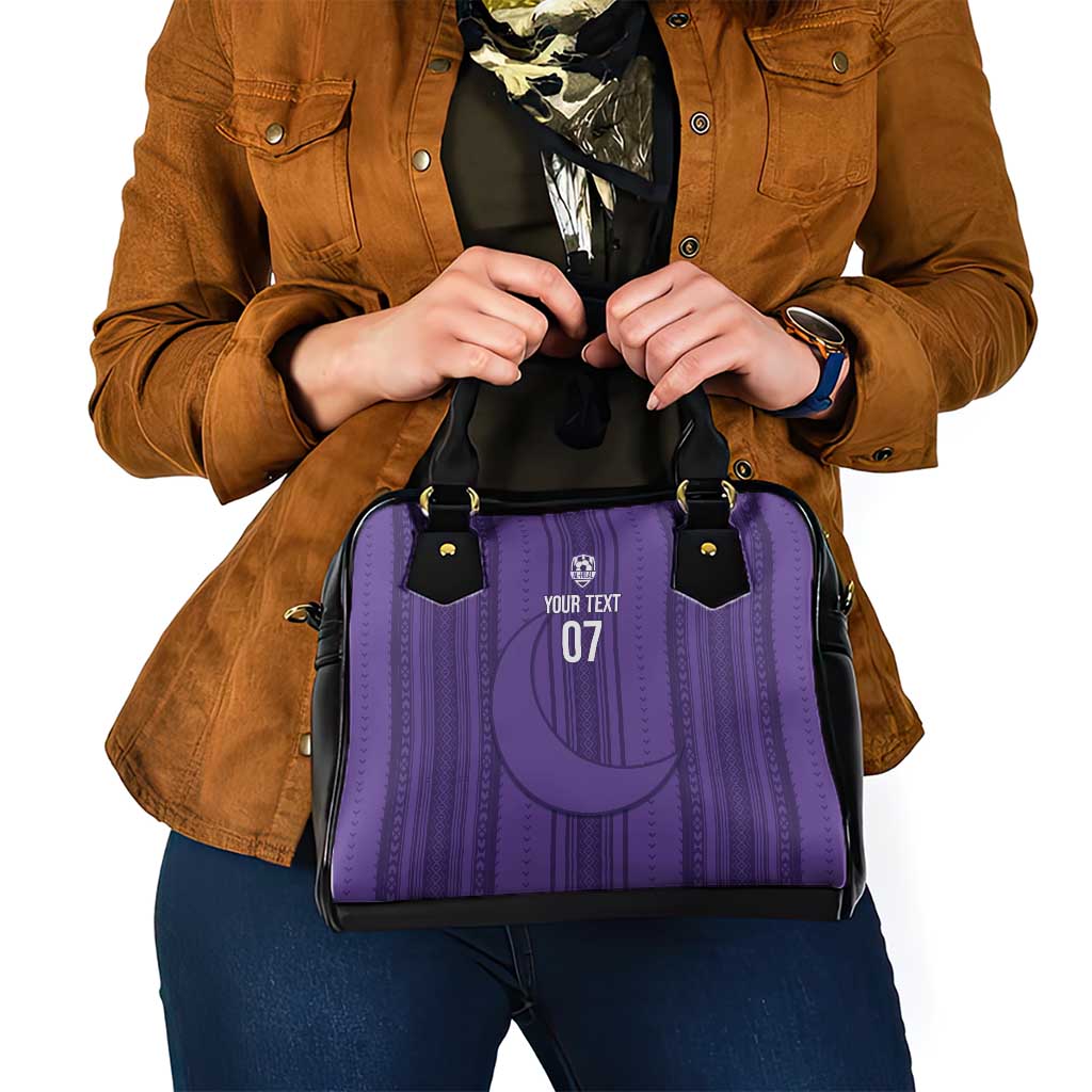 Saudi Football Al Zaeem Custom Shoulder Handbag Crescent Moon - Purple LT7