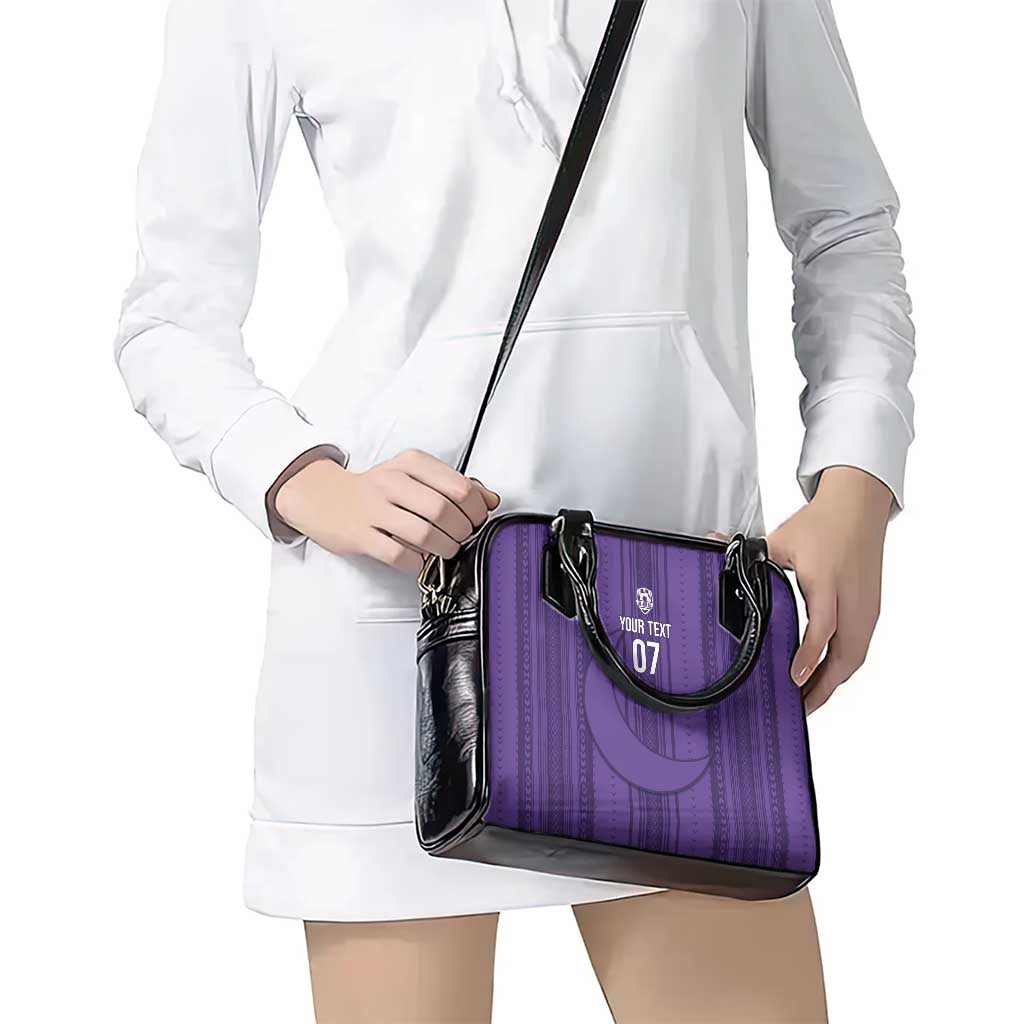 Saudi Football Al Zaeem Custom Shoulder Handbag Crescent Moon - Purple LT7