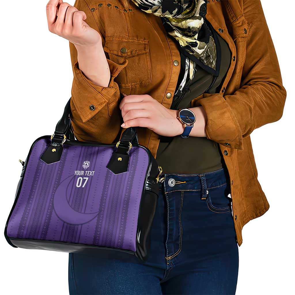 Saudi Football Al Zaeem Custom Shoulder Handbag Crescent Moon - Purple LT7