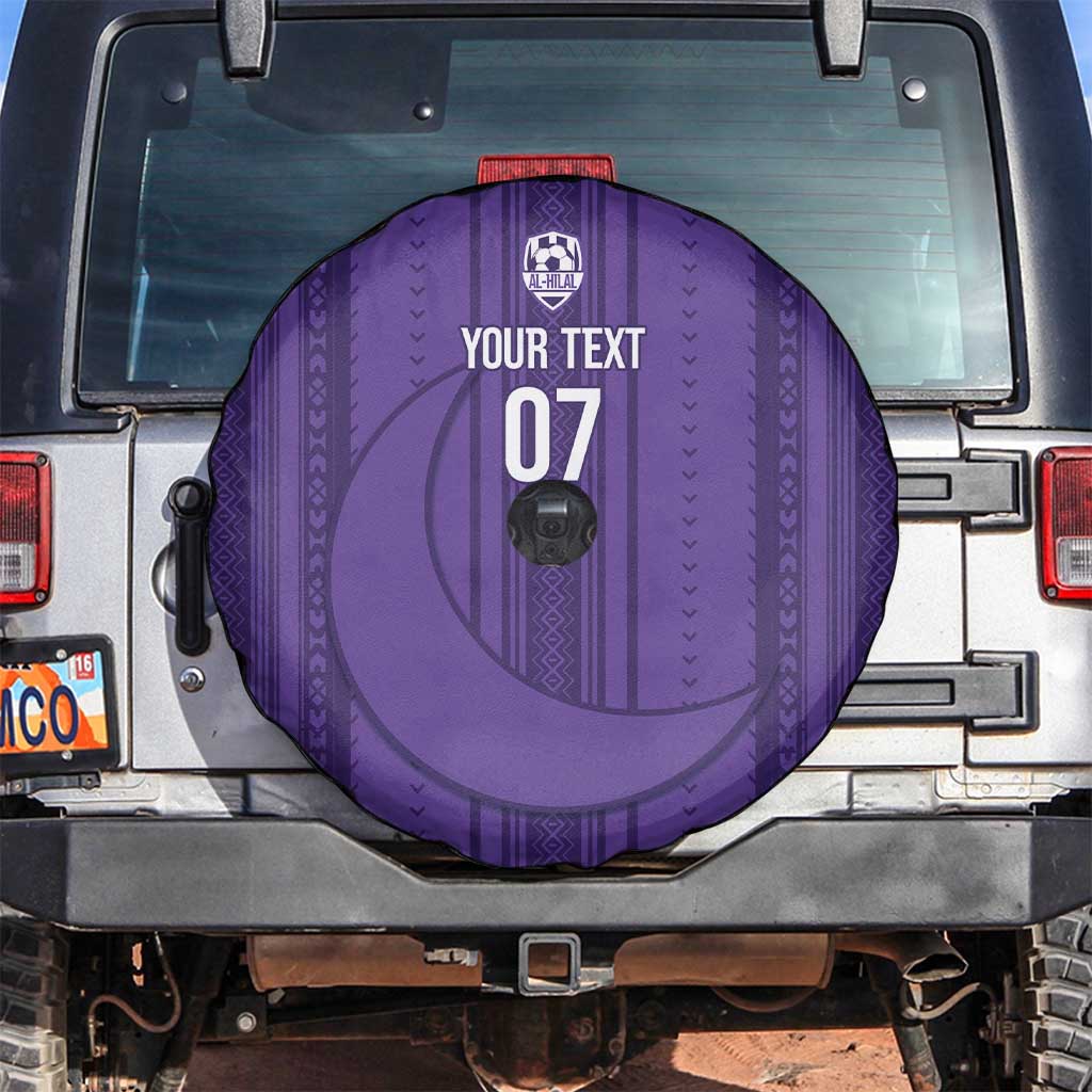 Saudi Football Al Zaeem Custom Spare Tire Cover Crescent Moon - Purple LT7
