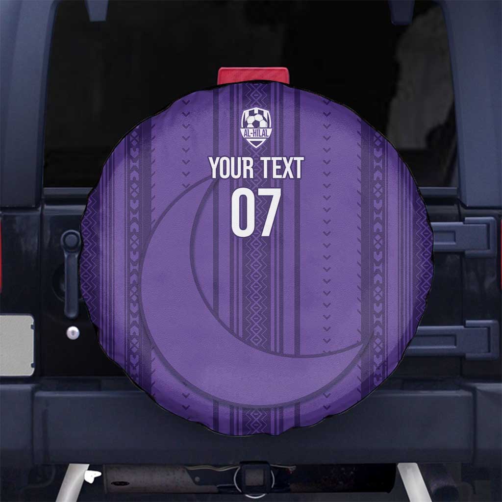 Saudi Football Al Zaeem Custom Spare Tire Cover Crescent Moon - Purple LT7