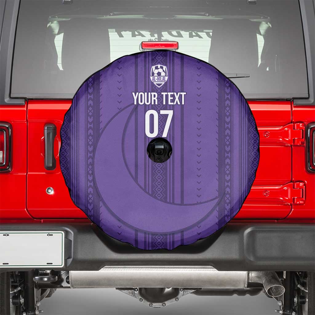 Saudi Football Al Zaeem Custom Spare Tire Cover Crescent Moon - Purple LT7