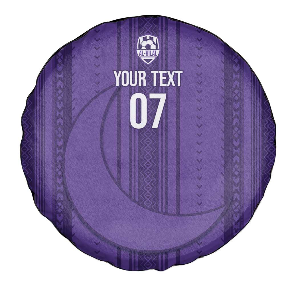 Saudi Football Al Zaeem Custom Spare Tire Cover Crescent Moon - Purple LT7