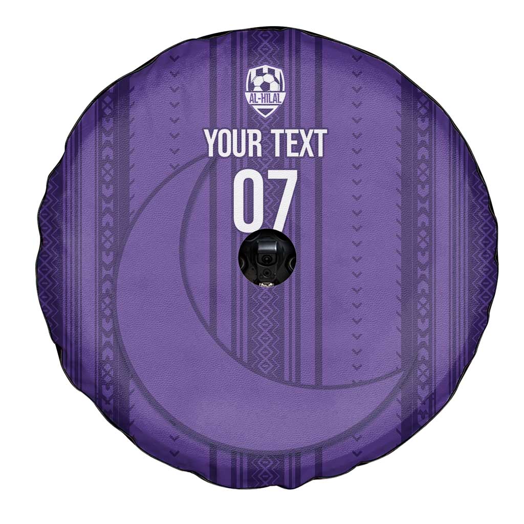 Saudi Football Al Zaeem Custom Spare Tire Cover Crescent Moon - Purple LT7