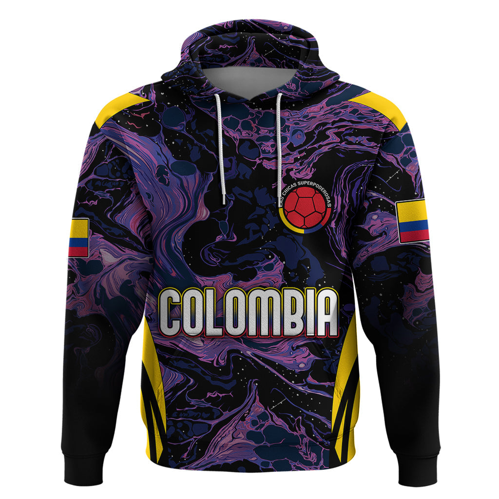 Personalised Colombia Football Hoodie World Cup 2023 Cano Cristales River Style LT7
