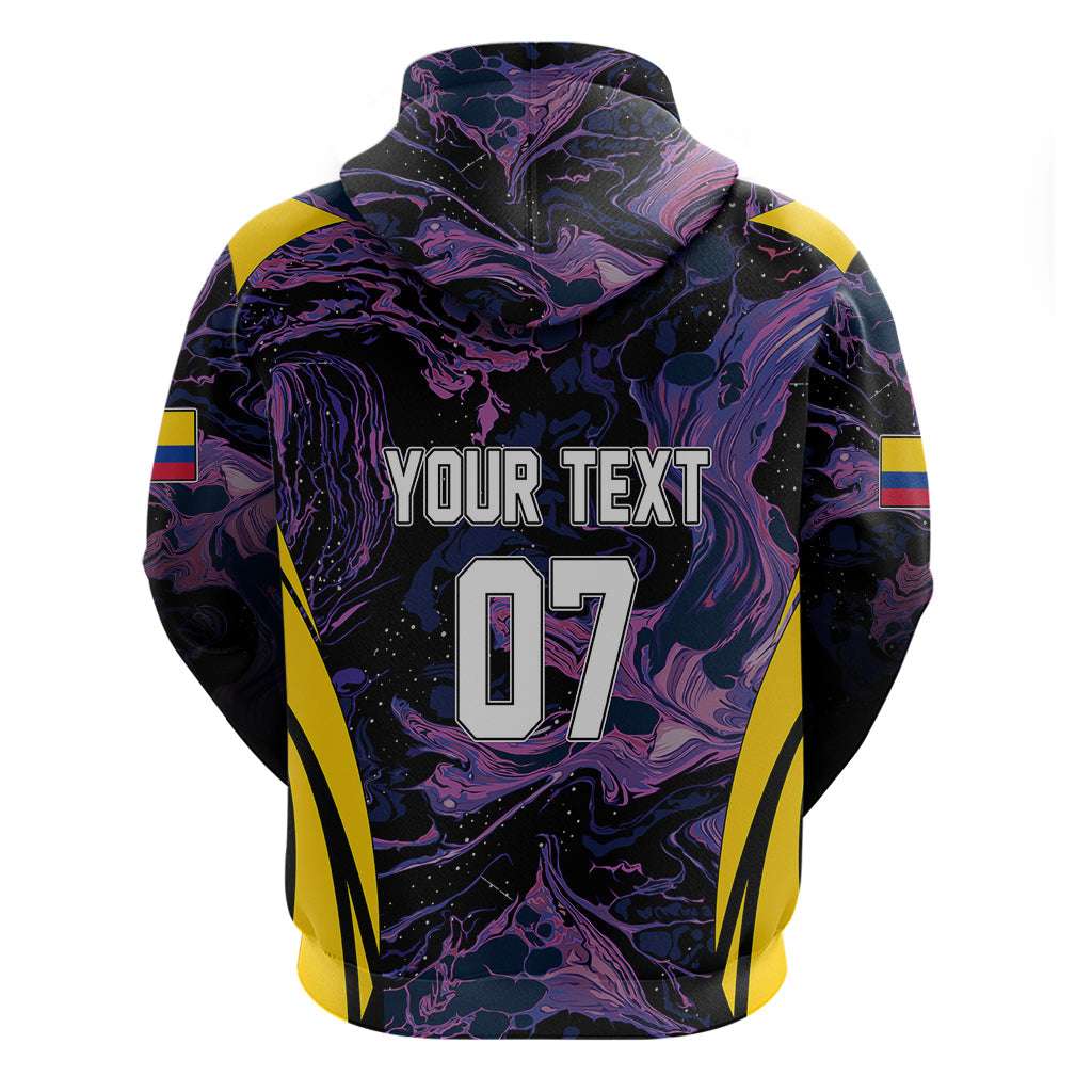 Personalised Colombia Football Hoodie World Cup 2023 Cano Cristales River Style LT7