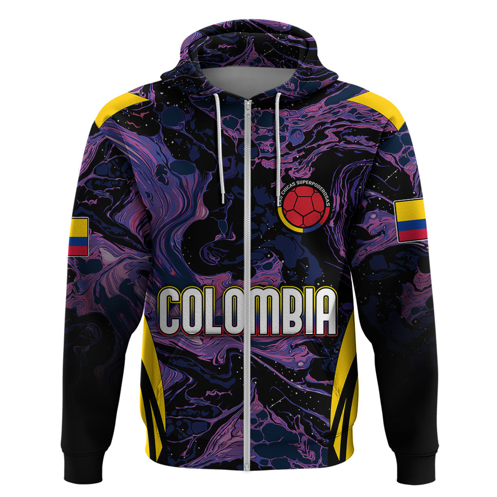Personalised Colombia Football Hoodie World Cup 2023 Cano Cristales River Style LT7