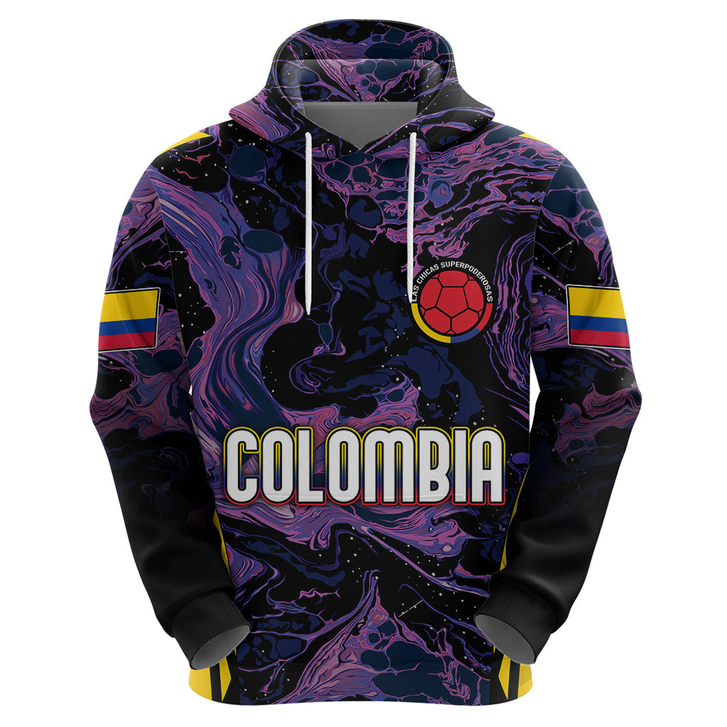 Personalised Colombia Football Hoodie World Cup 2023 Cano Cristales River Style LT7