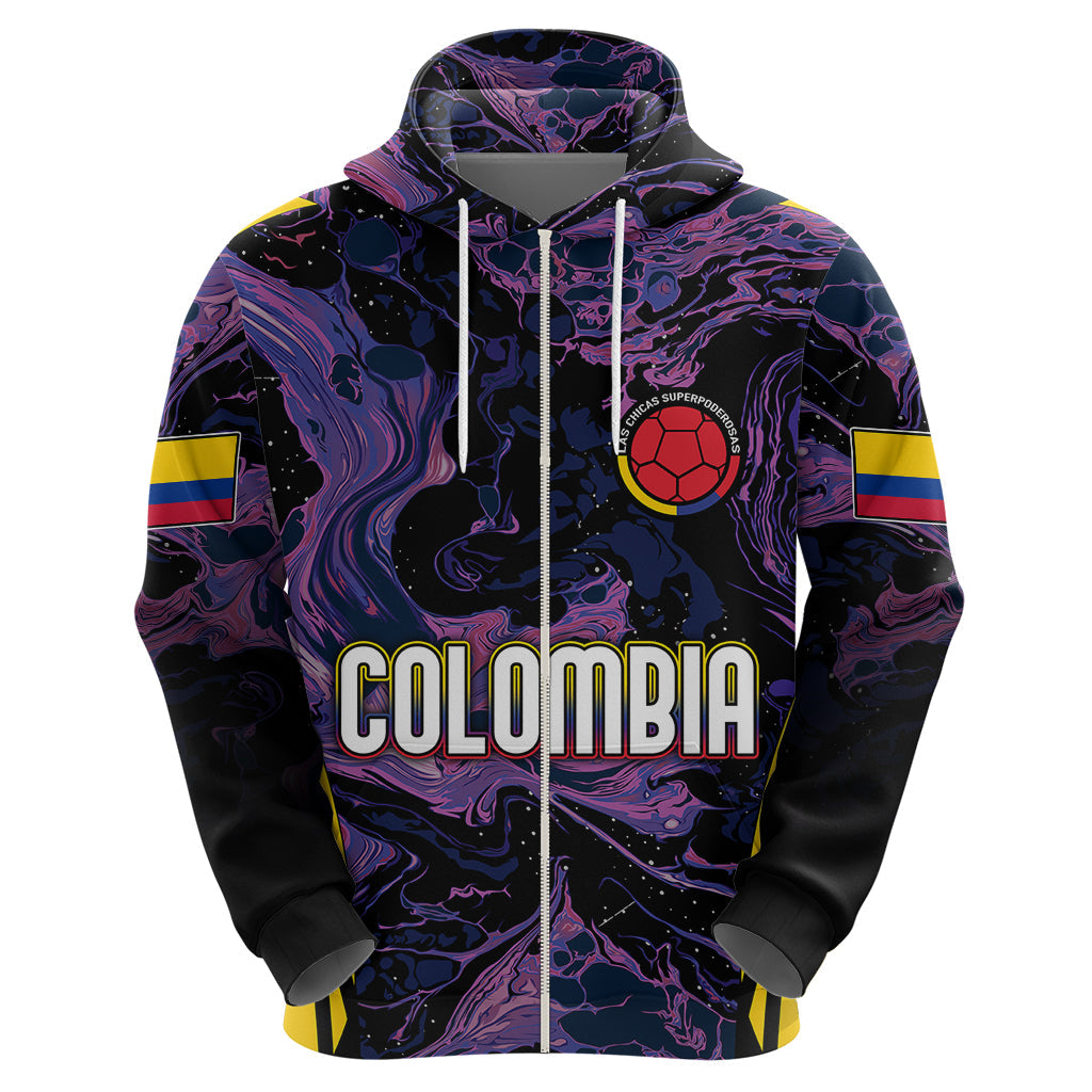 Personalised Colombia Football Hoodie World Cup 2023 Cano Cristales River Style LT7