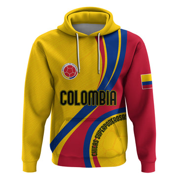 Personalised Colombia Football Hoodie World Cup 2023 Chicas Superpoderosas LT7