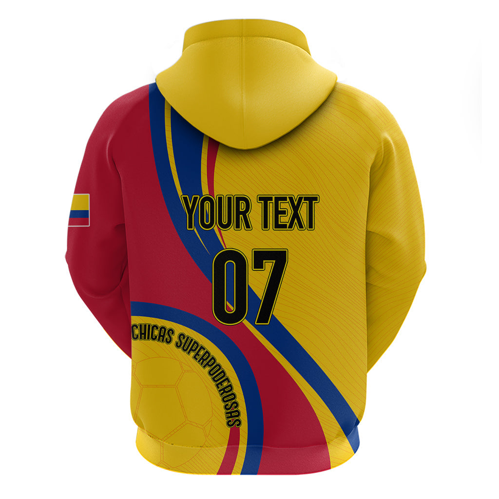 Personalised Colombia Football Hoodie World Cup 2023 Chicas Superpoderosas LT7