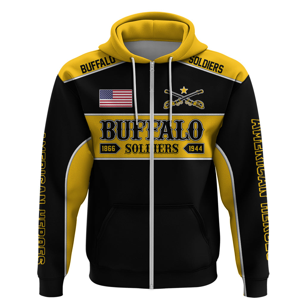 Personalised Buffalo Soldiers Hoodie History of Heroes LT7