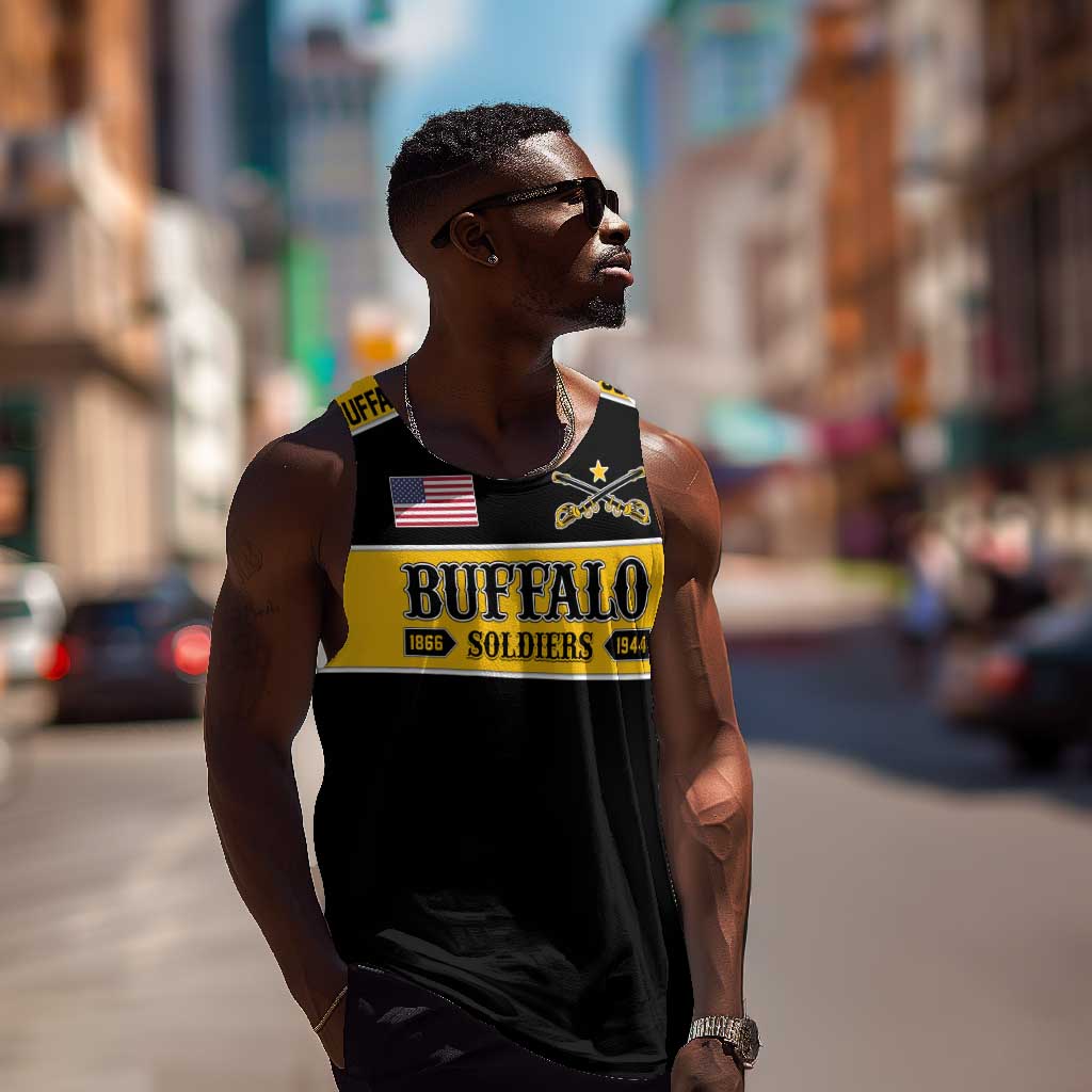 Personalised Buffalo Soldiers Men Tank Top History of Heroes LT7