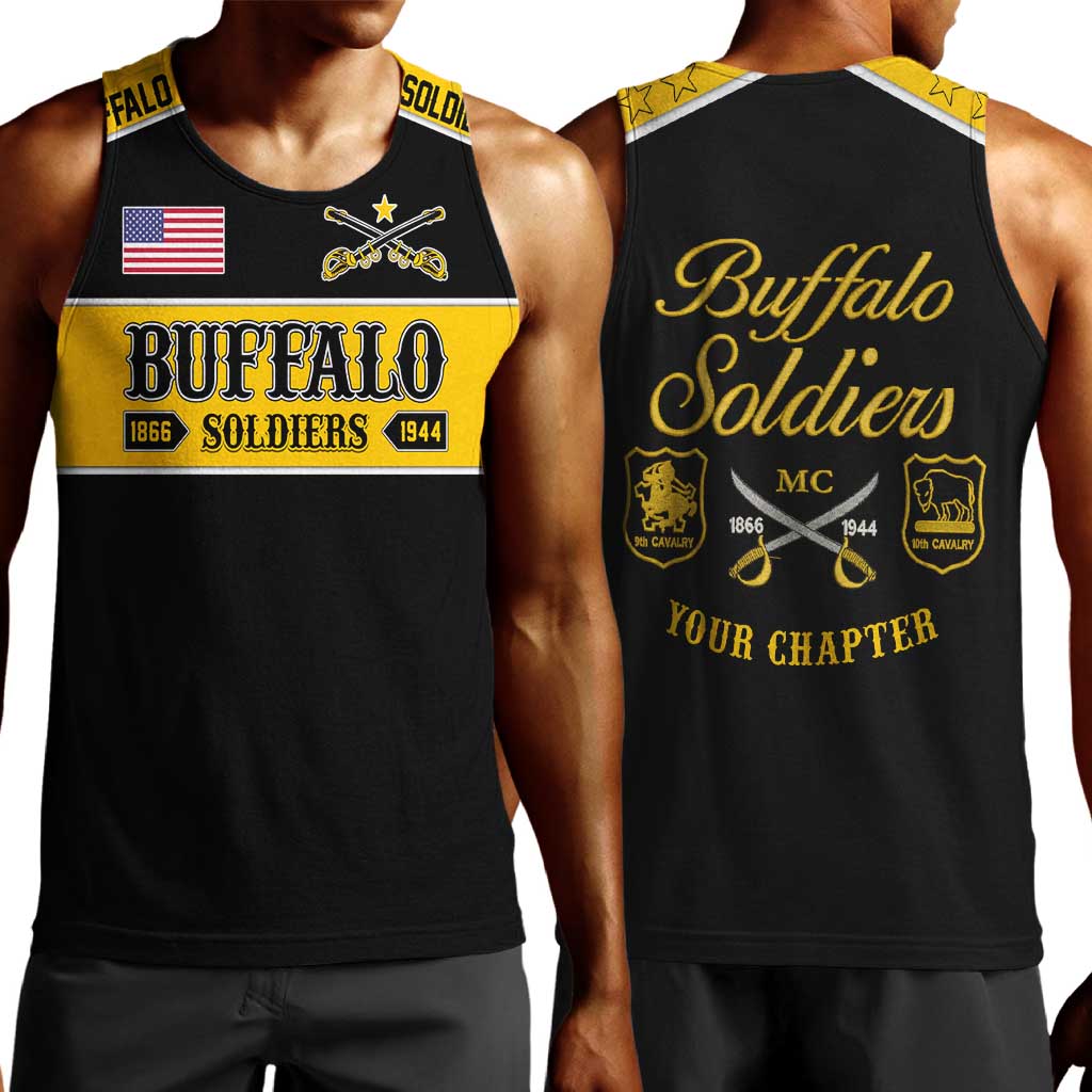 Personalised Buffalo Soldiers Men Tank Top History of Heroes LT7
