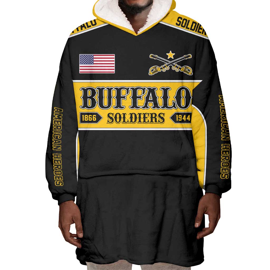Personalised Buffalo Soldiers Wearable Blanket Hoodie History of Heroes LT7