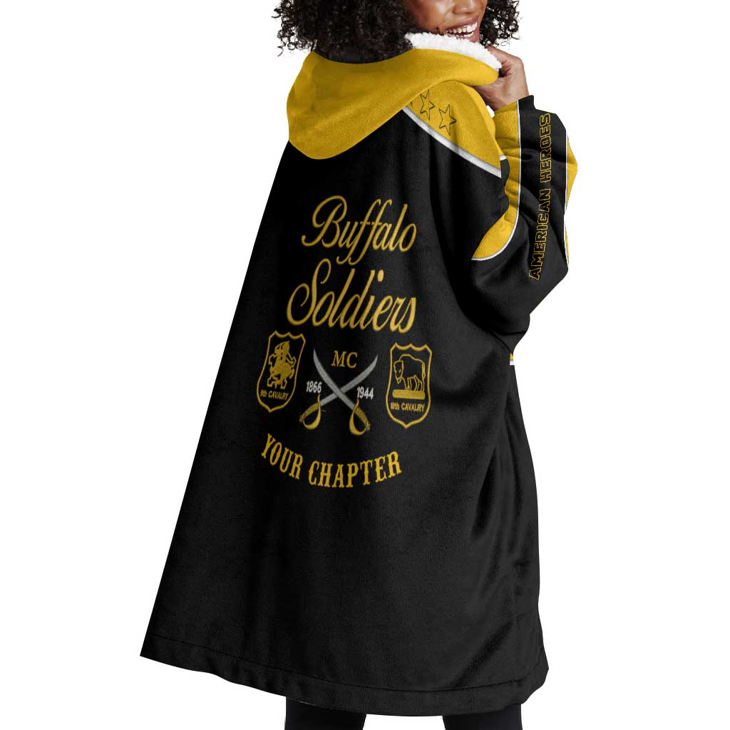 Personalised Buffalo Soldiers Wearable Blanket Hoodie History of Heroes LT7