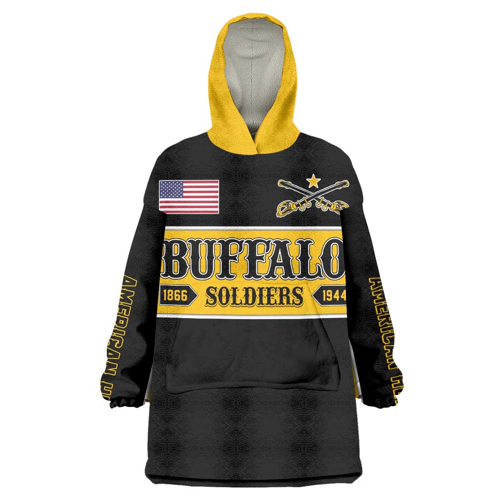 Personalised Buffalo Soldiers Wearable Blanket Hoodie History of Heroes LT7