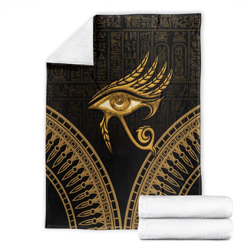 Ancient Egypt Gold Intricate Blanket Eye of Horus LT7