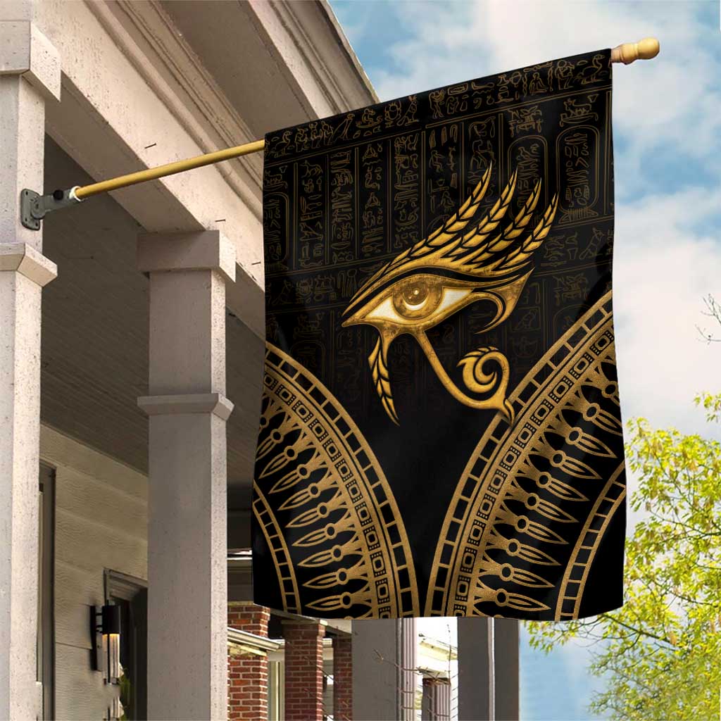 Ancient Egypt Gold Intricate Garden Flag Eye of Horus LT7