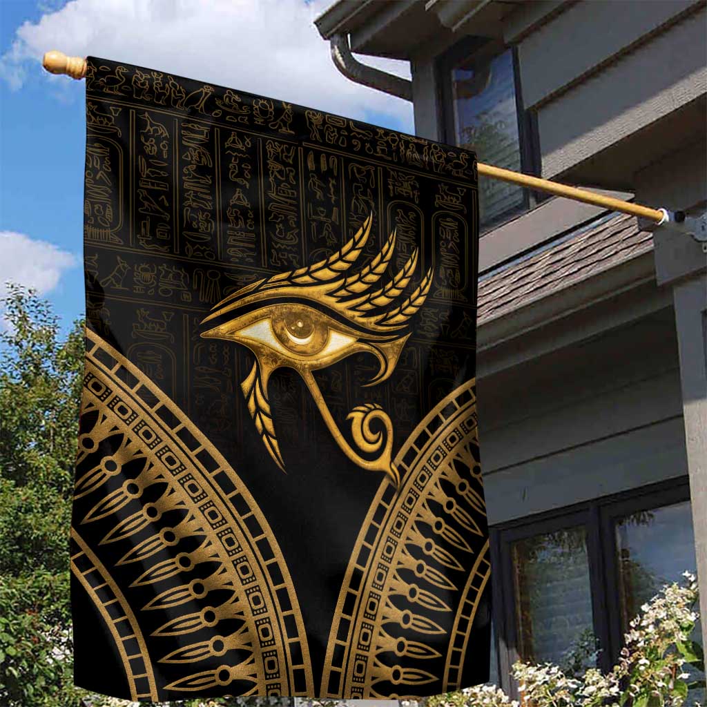 Ancient Egypt Gold Intricate Garden Flag Eye of Horus LT7