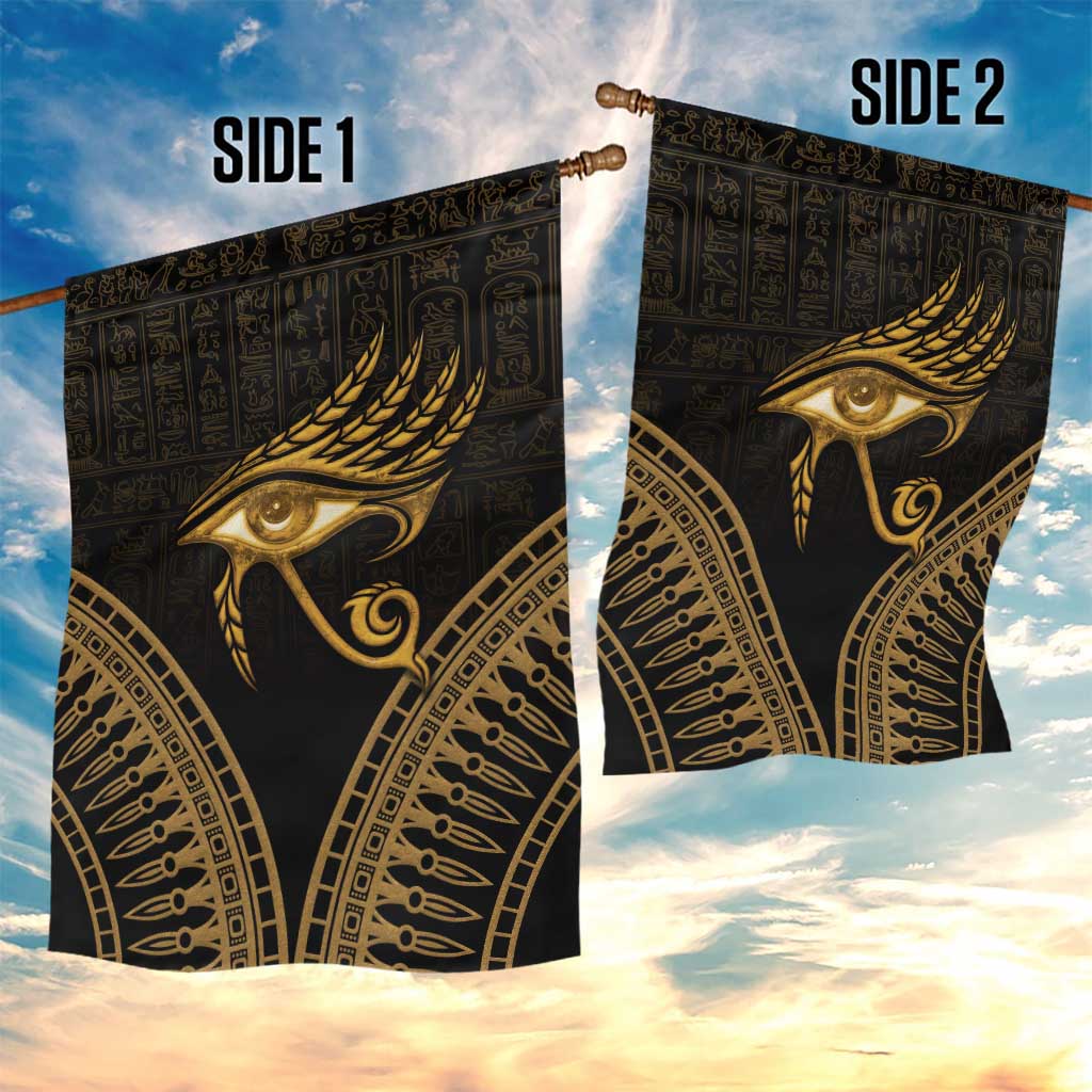 Ancient Egypt Gold Intricate Garden Flag Eye of Horus LT7