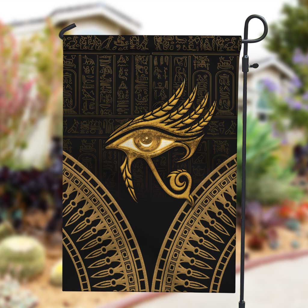 Ancient Egypt Gold Intricate Garden Flag Eye of Horus LT7