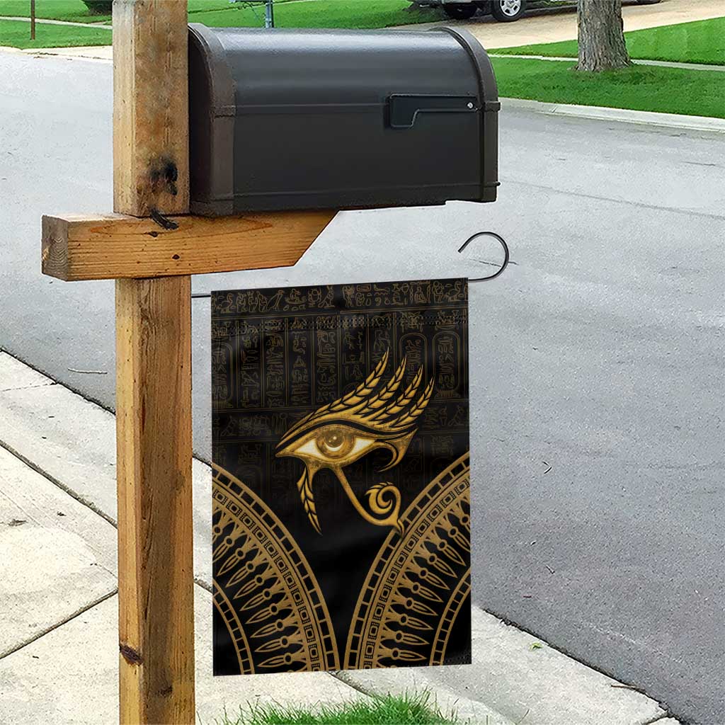 Ancient Egypt Gold Intricate Garden Flag Eye of Horus LT7