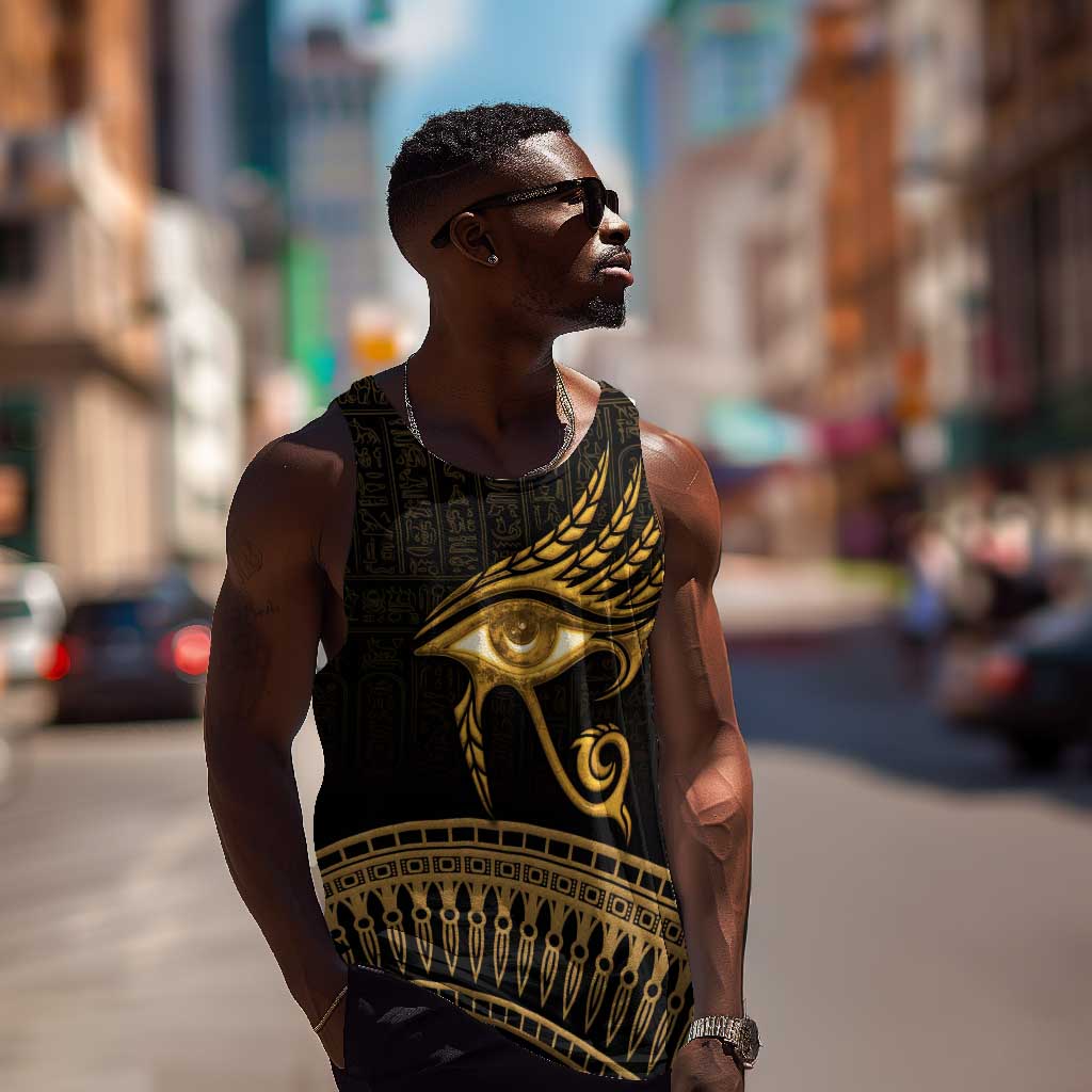 Ancient Egypt Gold Intricate Men Tank Top Eye of Horus LT7