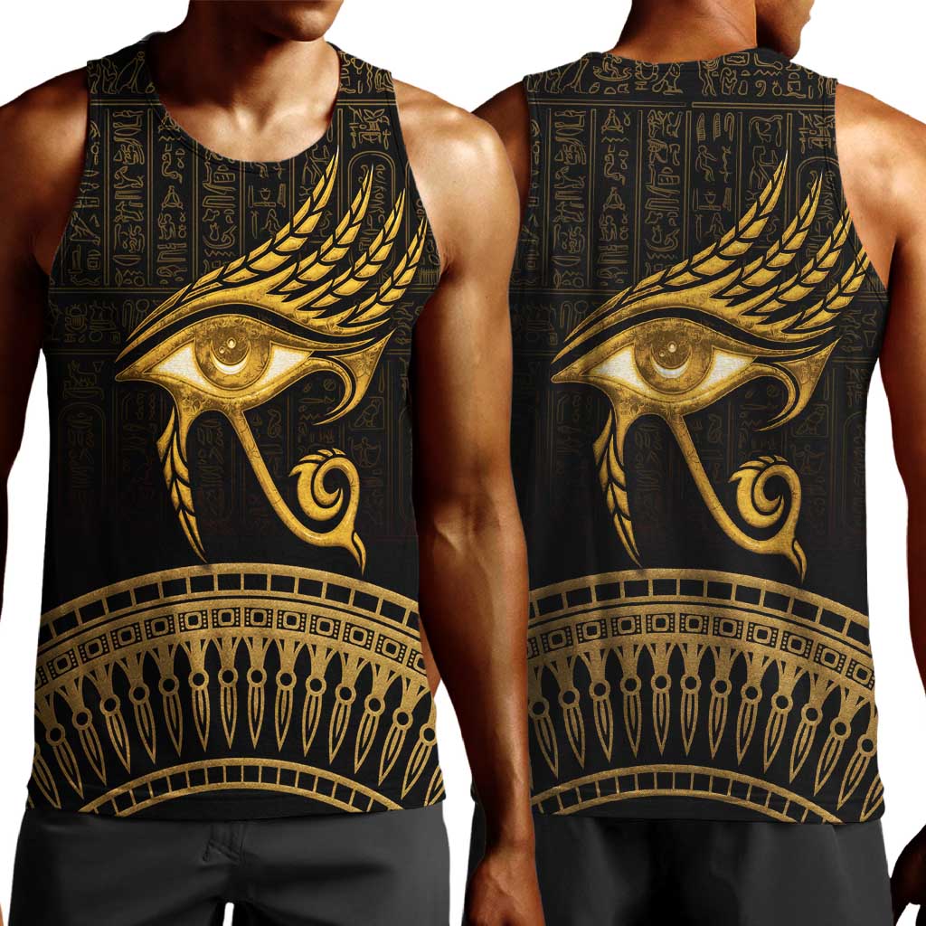 Ancient Egypt Gold Intricate Men Tank Top Eye of Horus LT7