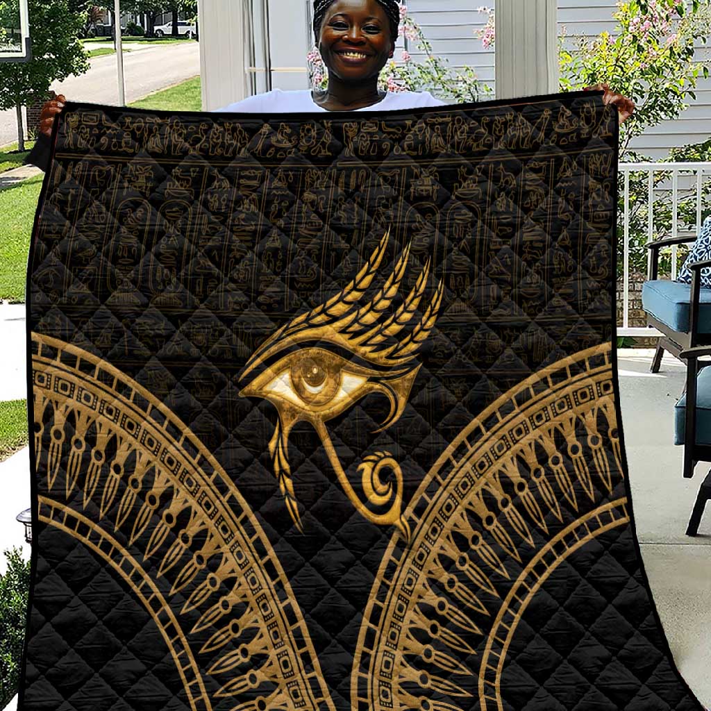 Ancient Egypt Gold Intricate Quilt Eye of Horus LT7