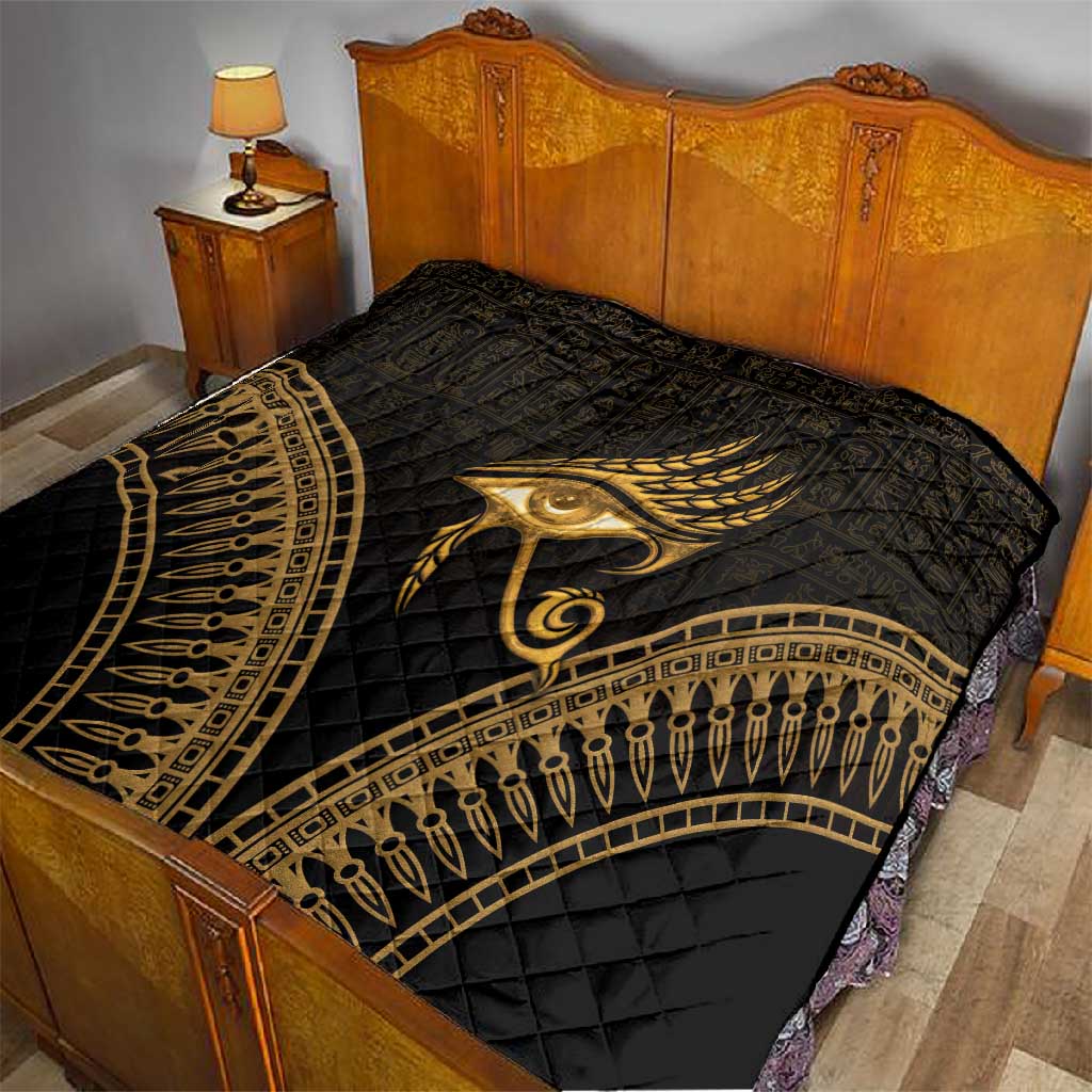 Ancient Egypt Gold Intricate Quilt Eye of Horus LT7