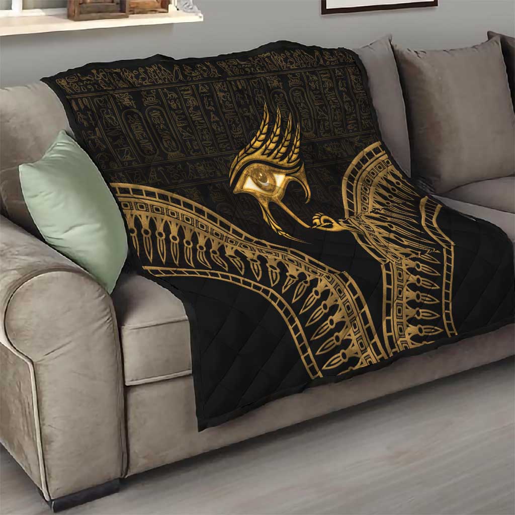 Ancient Egypt Gold Intricate Quilt Eye of Horus LT7